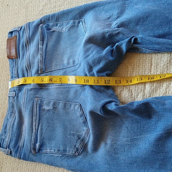 Zara high rise straight crop leg distressed jeans size 4 - Picture 11 of 14